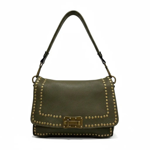 THE MAGGIE VINTAGE LEATHER SHOULDER BAG thebagicon