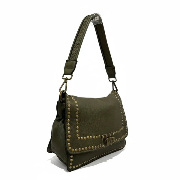THE MAGGIE VINTAGE LEATHER SHOULDER BAG thebagicon