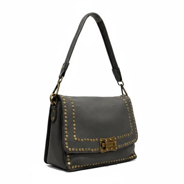 THE MAGGIE VINTAGE LEATHER SHOULDER BAG thebagicon
