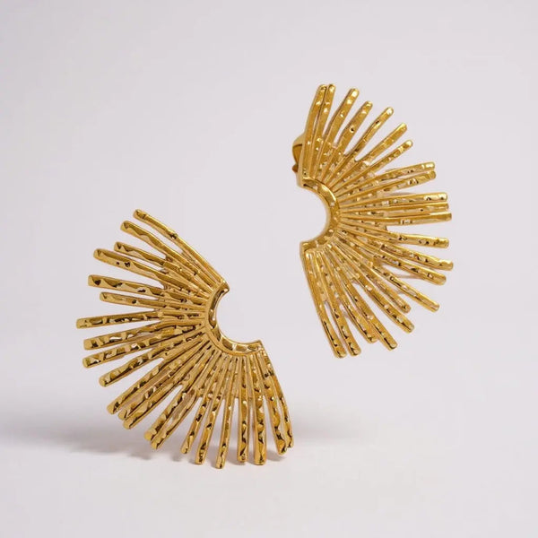 Sunburst Gold Earrings thebagicon