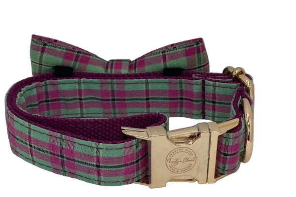 The Walking Dog Set - Purple Mint Plaid