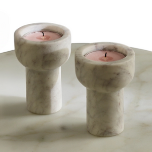 Marble Tealight & Taper Candle Holder