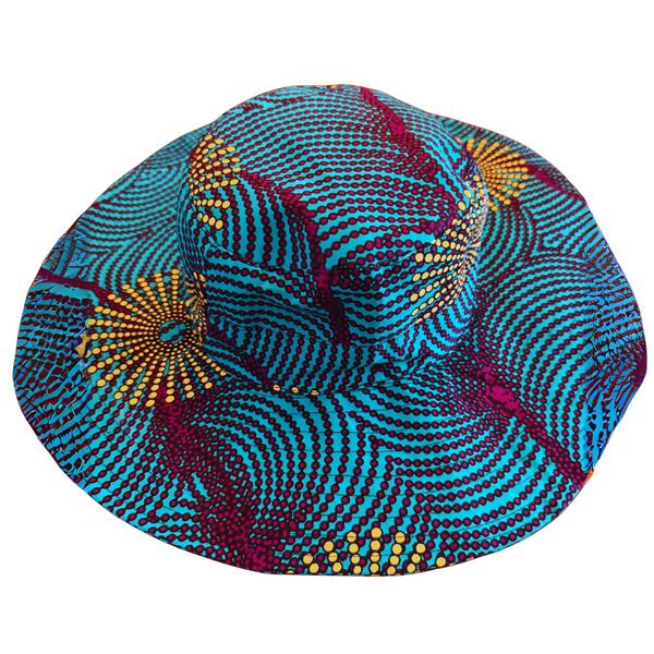 Colorful patterned hat on a white background