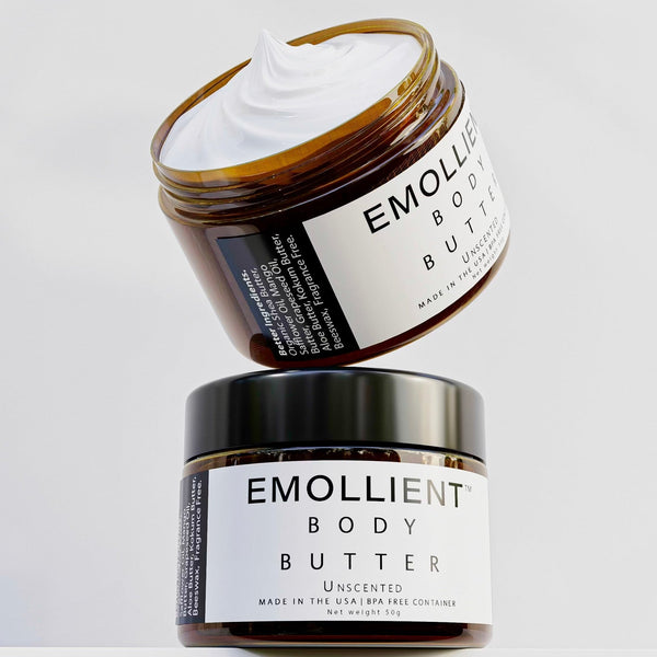 My Emollient handmade unscented body butter in bpa free jar