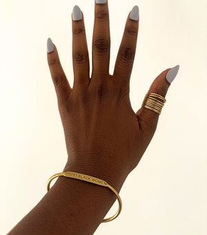 "Trust Black Women" Brass Bangle