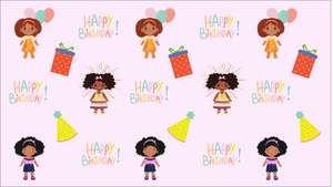 Happy Birthday Girl Gift Wrapping Paper