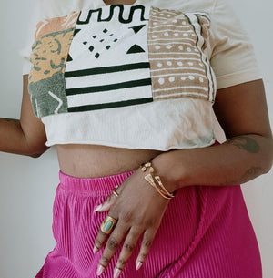 West Indian 18k Gold Plated Fist Bangle