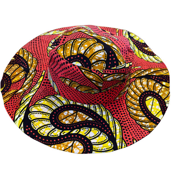Colorful patterned hat on a white background