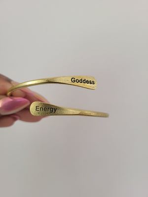 Goddess Energy Brass Coil Bangle