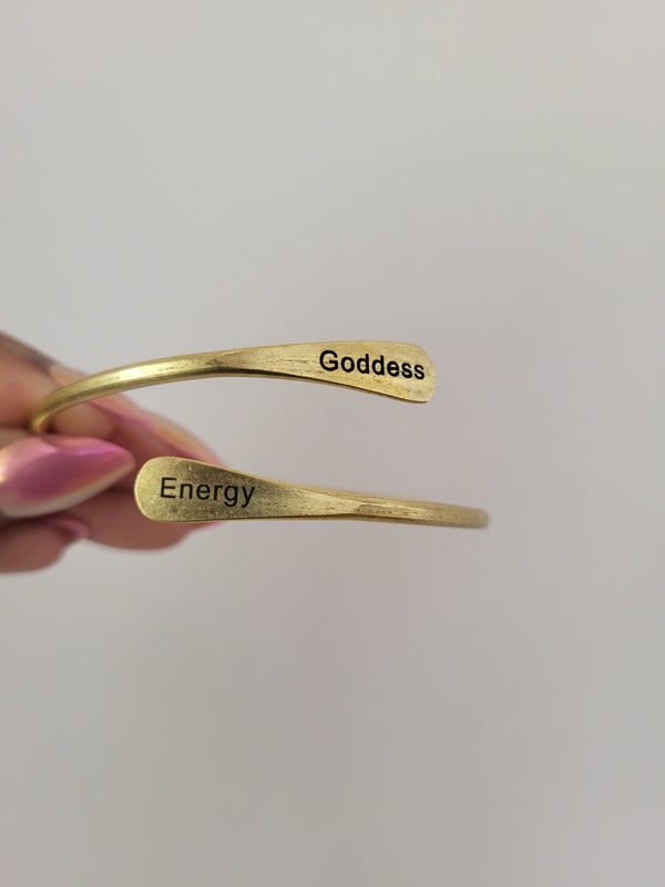 Goddess Energy Brass Coil Bangle