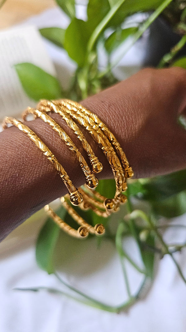 "Sacred Goddess" Geometric Bangle Stack