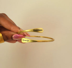 Goddess Energy Brass Coil Bangle