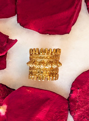 Empress Brass Geometric Statement Ring