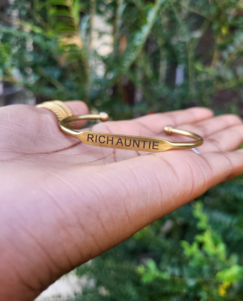 “Rich Auntie”Brass Bangle