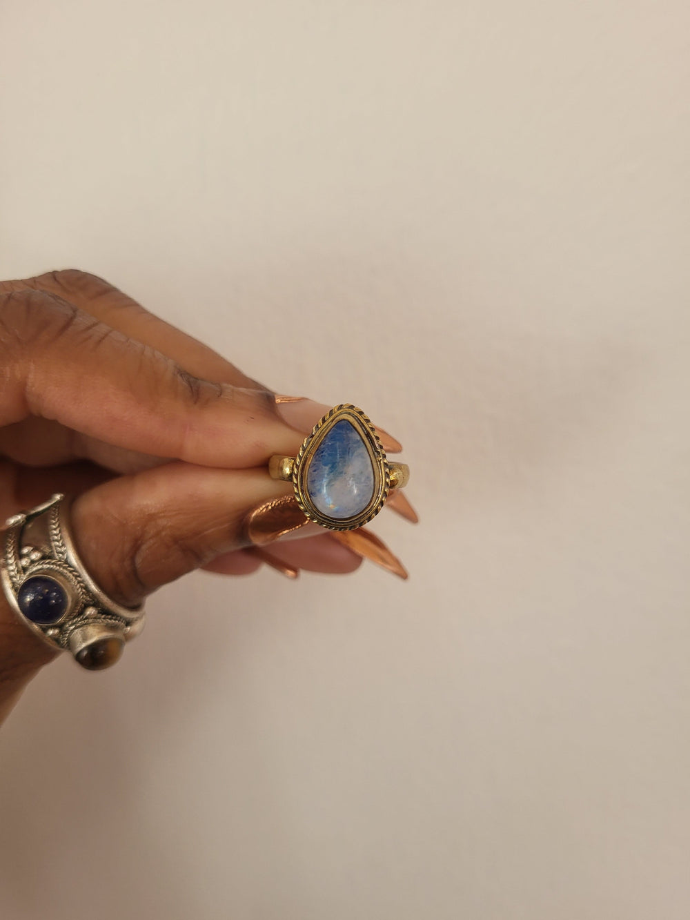 Brass/Copper Moonstone Ring