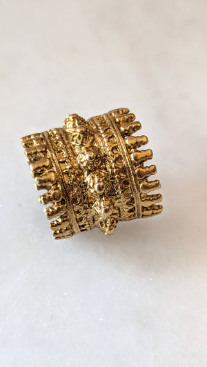 Empress Brass Geometric Statement Ring