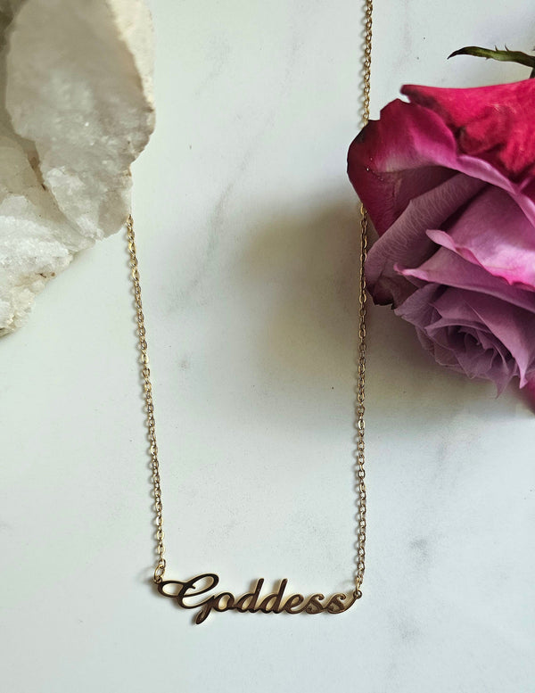 18k Gold Plated Goddess Necklace