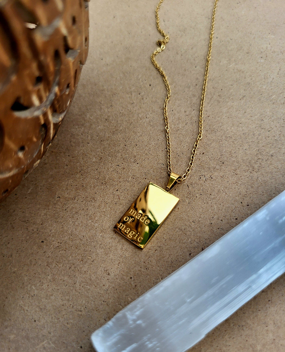 18K Gold Plated "Made of Magic" Pendant