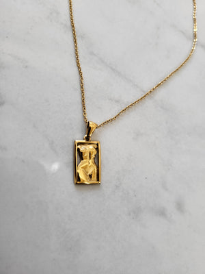 Aboriginal Woman Pendant & Hoop Set