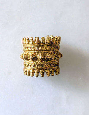 Empress Brass Geometric Statement Ring