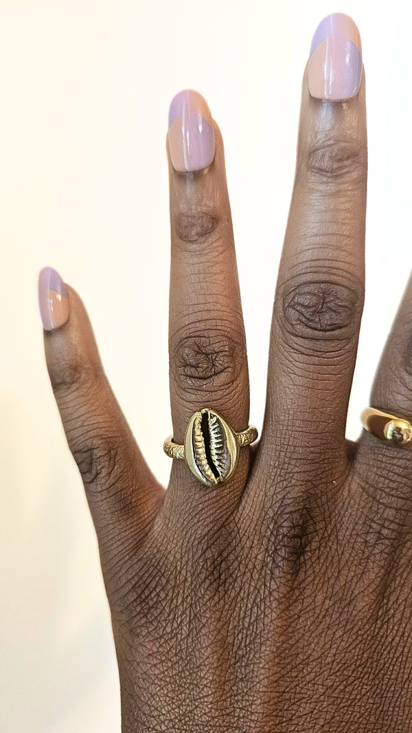 Divine Cowrie Shell Ring