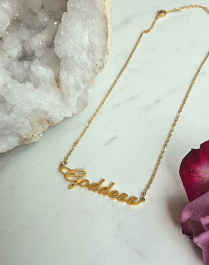 18k Gold Plated Goddess Necklace